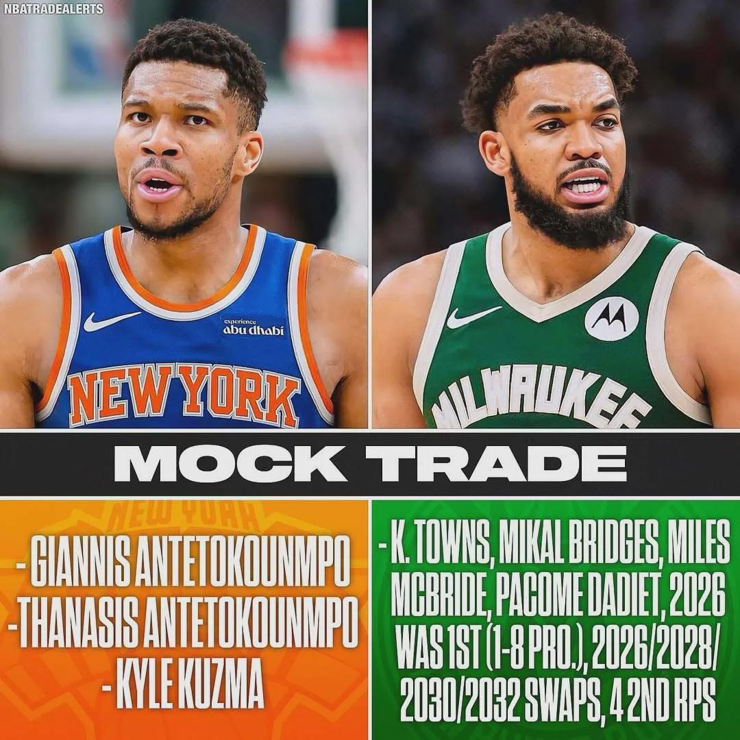 九游体育网页版-乱了乱了!字母哥最新交易动态!美媒建议开拓者10换1